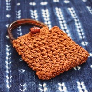 Vintage 1970s Lucite Handle Purse